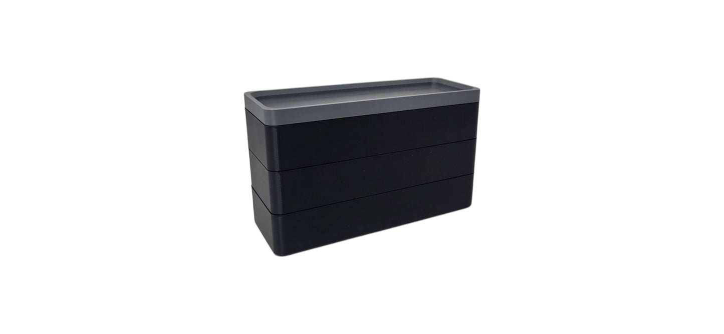 Boîte de rangement empilable avec une influence japonaise